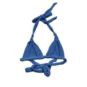 MONDAY Swimwear Morocco Bikini Top in Cobalt Crinkle